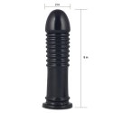 Czarny korek analny duży z pierścieniami 20 cm Czarny korek analny duży z pierścieniami 20 cm