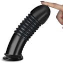 Czarny korek analny duży z pierścieniami 20 cm Czarny korek analny duży z pierścieniami 20 cm