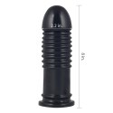 Czarny korek analny duży z pierścieniami 20 cm Czarny korek analny duży z pierścieniami 20 cm