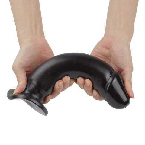 Czarny lateksowy penis dildo giętki z przyssawką Czarny lateksowy penis dildo giętki z przyssawką
