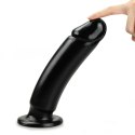 Czarny lateksowy penis dildo giętki z przyssawką Czarny lateksowy penis dildo giętki z przyssawką