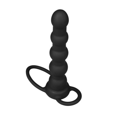 Mały czarny wibrator z nakładką silikonową 16 cm Mały czarny wibrator z nakładką silikonową 16 cm