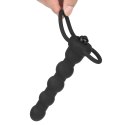 Mały czarny wibrator z nakładką silikonową 16 cm Mały czarny wibrator z nakładką silikonową 16 cm