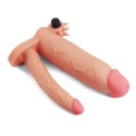 Nakładka na penisa z dodatkowym dildo i wypustkami Nakładka na penisa z dodatkowym dildo i wypustkami
