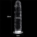 Żelowe duże dildo z przyssawką przezroczyste