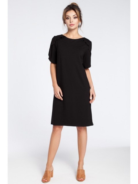 B035 Elegancka sukienka midi z falbankami B035 Elegancka sukienka midi z falbankami