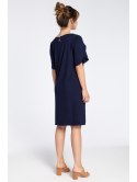 B035 Elegancka sukienka midi z falbankami B035 Elegancka sukienka midi z falbankami