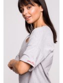 B147 T-shirt oversize z okrągłym dekoltem B147 T-shirt oversize z okrągłym dekoltem