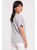 B147 T-shirt oversize z okrągłym dekoltem B147 T-shirt oversize z okrągłym dekoltem