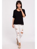 B147 T-shirt oversize z okrągłym dekoltem B147 T-shirt oversize z okrągłym dekoltem