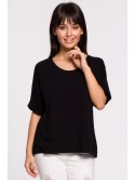 B147 T-shirt oversize z okrągłym dekoltem B147 T-shirt oversize z okrągłym dekoltem