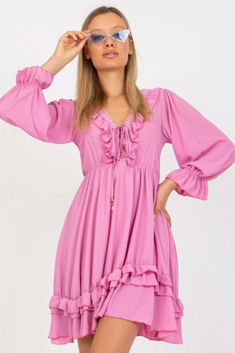 Sukienka Model TW-SK-BI-0761.92 Pink - Och Bella Och Bella Sukienka Model TW-SK-BI-0761.92 Pink - Och Bella Och Bella