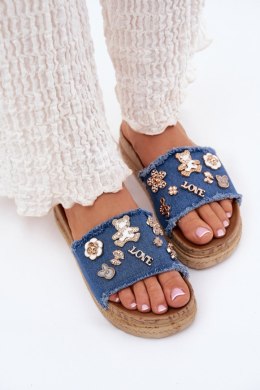 Sandał Klapki Model Rigasta M536 Navy - Step in style Step in style