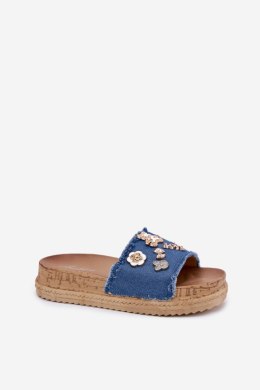 Sandał Klapki Model Rigasta M536 Navy - Step in style Step in style