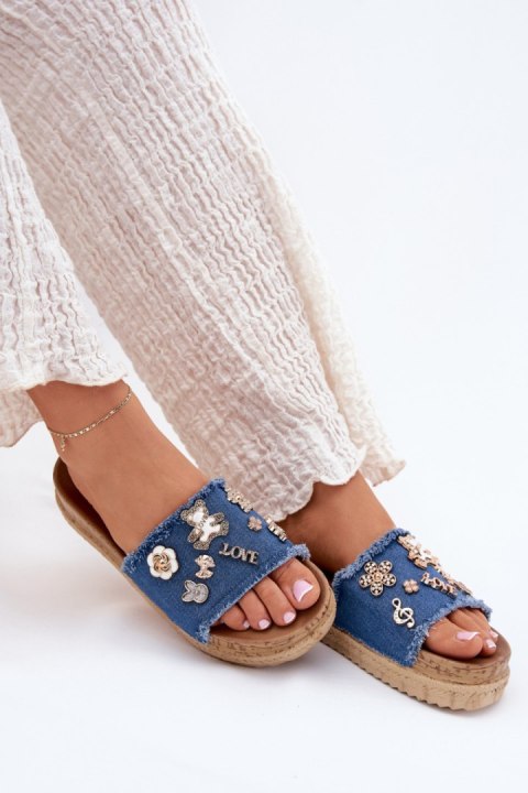 Sandał Klapki Model Rigasta M536 Navy - Step in style Step in style Sandał Klapki Model Rigasta M536 Navy - Step in style Step in style