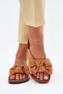 Sandał Klapki Model Seressa WD293 Camel - Step in style Step in style Sandał Klapki Model Seressa WD293 Camel - Step in style Step in style