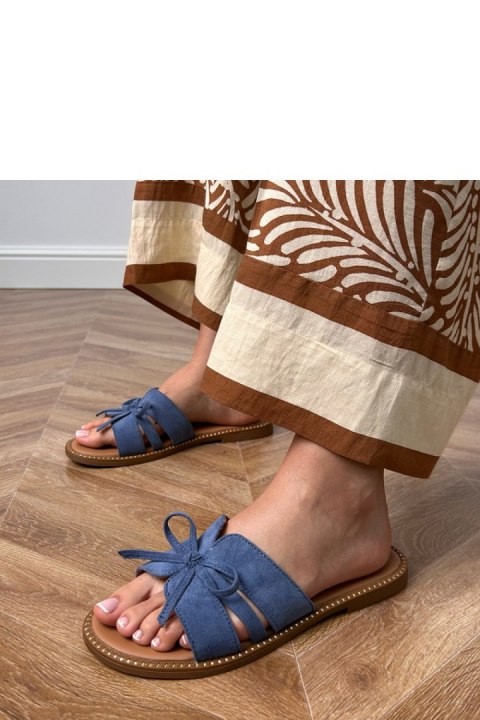 Sandał Klapki Model Favira 9136 Blue - PRIMO PRIMO Sandał Klapki Model Favira 9136 Blue - PRIMO PRIMO