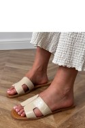 Sandał Klapki Model Sarini DM461 Beige - PRIMO PRIMO Sandał Klapki Model Sarini DM461 Beige - PRIMO PRIMO