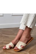 Sandał Klapki Model Sarini DM461 Beige - PRIMO PRIMO Sandał Klapki Model Sarini DM461 Beige - PRIMO PRIMO