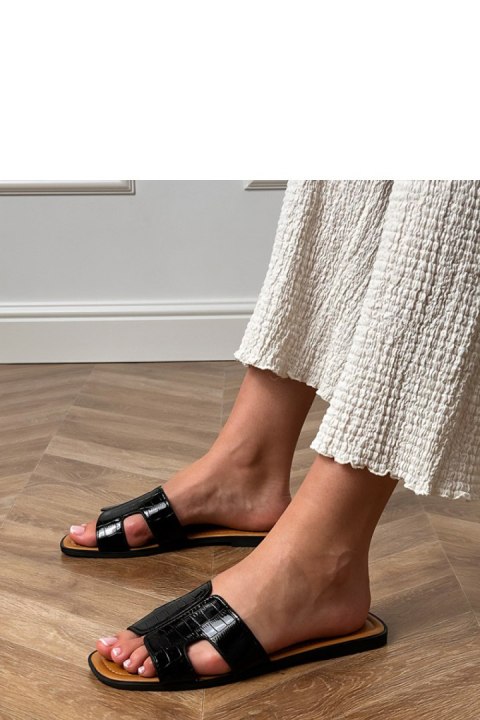 Sandał Klapki Model Sarini DM461 Black - PRIMO PRIMO Sandał Klapki Model Sarini DM461 Black - PRIMO PRIMO