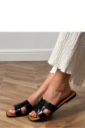 Sandał Klapki Model Sarini DM461 Black - PRIMO PRIMO Sandał Klapki Model Sarini DM461 Black - PRIMO PRIMO