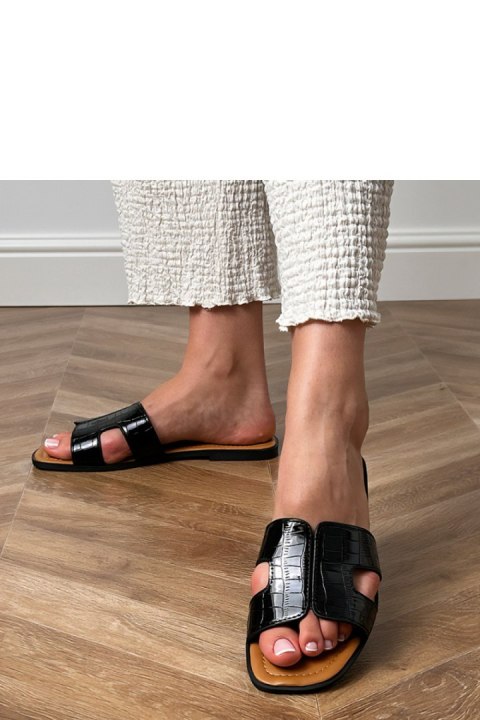 Sandał Klapki Model Sarini DM461 Black - PRIMO PRIMO Sandał Klapki Model Sarini DM461 Black - PRIMO PRIMO