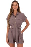 Kombinezon Model MI-KO-A5043.70 Dark Beige - Italy Moda Italy Moda Kombinezon Model MI-KO-A5043.70 Dark Beige - Italy Moda Italy Moda