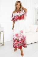 Sukienka Model 606-1 Red Ombre - Numoco Numoco Sukienka Model 606-1 Red Ombre - Numoco Numoco