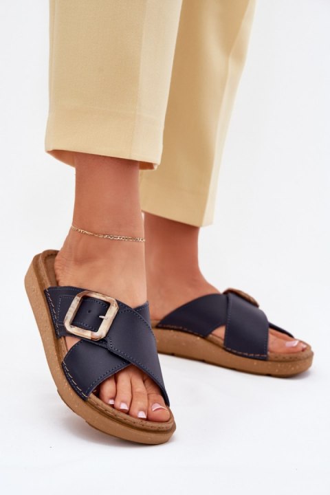 Sandał Klapki Model Inblu ED0003IU Navy - Step in style Step in style Sandał Klapki Model Inblu ED0003IU Navy - Step in style Step in style