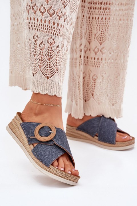 Sandał Klapki Model Inblu RV000012 Blue - Step in style Step in style Sandał Klapki Model Inblu RV000012 Blue - Step in style Step in style