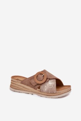 Sandał Klapki Model Inblu RV000012 Brown - Step in style Step in style