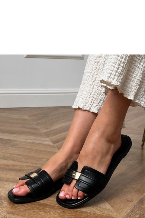 Sandał Klapki Model Lewanda DM453 Black - PRIMO PRIMO Sandał Klapki Model Lewanda DM453 Black - PRIMO PRIMO