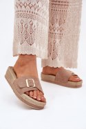 Sandał Klapki Model Selira LOLO27 Dark Beige - Step in style Step in style Sandał Klapki Model Selira LOLO27 Dark Beige - Step in style Step in style