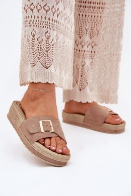 Sandał Klapki Model Selira LOLO27 Dark Beige - Step in style Step in style