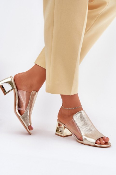Sandał Klapki Model Tessira M500 Gold - Step in style Step in style Sandał Klapki Model Tessira M500 Gold - Step in style Step in style
