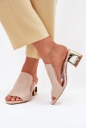 Sandał Klapki Model Tessira M500 Light Beige - Step in style Step in style