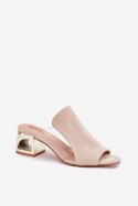 Sandał Klapki Model Tessira M500 Light Beige - Step in style Step in style