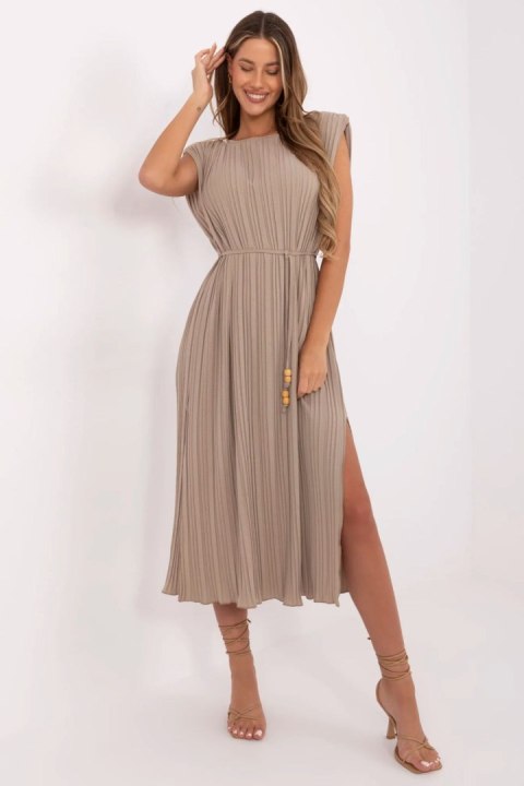 Sukienka Model DHJ-SK-19830.00 Dark Beige - Italy Moda Italy Moda Sukienka Model DHJ-SK-19830.00 Dark Beige - Italy Moda Italy Moda