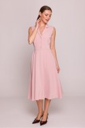 Sukienka Model S409 Powder Pink - Stylove Stylove Sukienka Model S409 Powder Pink - Stylove Stylove