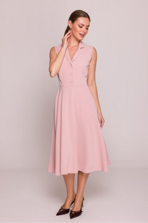 Sukienka Model S409 Powder Pink - Stylove Stylove Sukienka Model S409 Powder Pink - Stylove Stylove