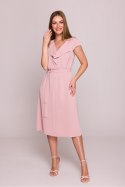 Sukienka Model S411 Powder Pink - Stylove Stylove Sukienka Model S411 Powder Pink - Stylove Stylove