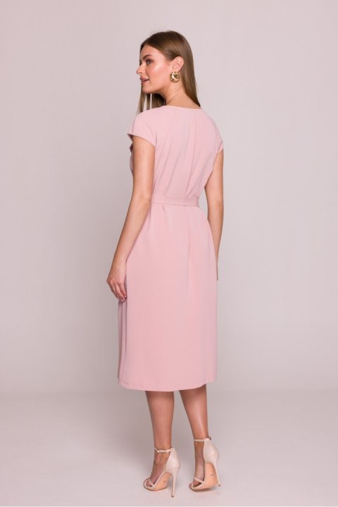 Sukienka Model S411 Powder Pink - Stylove Stylove Sukienka Model S411 Powder Pink - Stylove Stylove