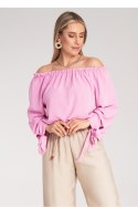 Bluzka Model M1133 Pink - Figl Figl Bluzka Model M1133 Pink - Figl Figl