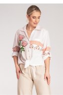 Koszula Damska Model M1120 Beige - Figl Figl Koszula Damska Model M1120 Beige - Figl Figl