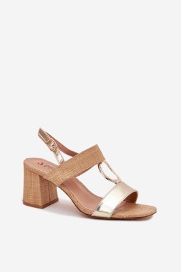 Sandały Model Afleeria M517 Gold - Step in style Step in style