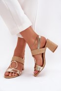 Sandały Model Afleeria M517 Gold - Step in style Step in style Sandały Model Afleeria M517 Gold - Step in style Step in style