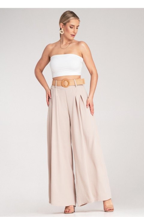 Spodnie Damskie Model M1160 Beige - Figl Figl Spodnie Damskie Model M1160 Beige - Figl Figl
