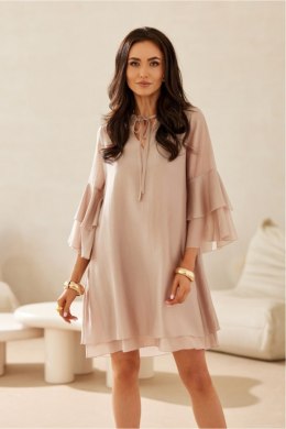 Sukienka Model Beatrice BEZ SUK0525 Beige - Roco Fashion Roco Fashion