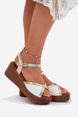 Sandały Model S.Barski PL51-324 White/Gold - Step in style Step in style