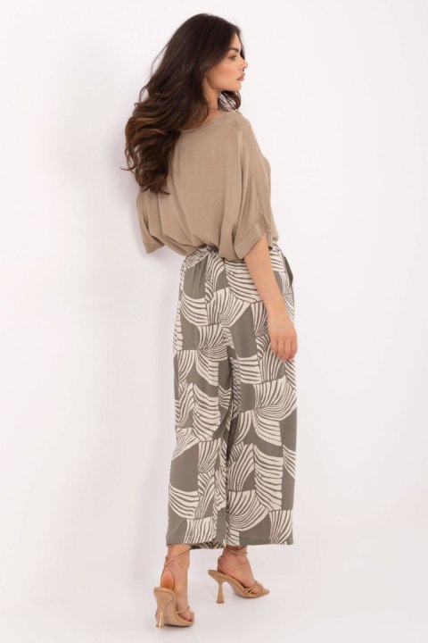 Spodnie Damskie Model D73771M62237G Khaki - Sublevel Sublevel Spodnie Damskie Model D73771M62237G Khaki - Sublevel Sublevel